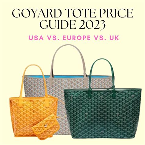 goyard bag new price|Goyard 2023 price list.